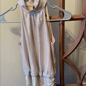 Chic Metallic Sleeveless Top White House black market XXS